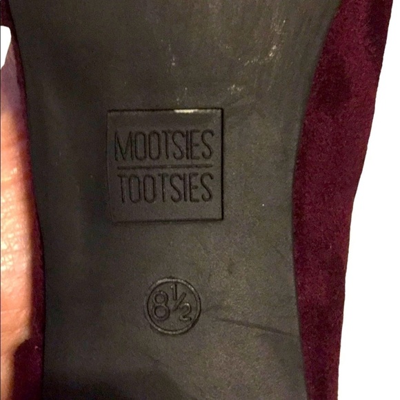 Suede Burgundy wine Open Toe open inside Pump fall trend jewel tone holidays 8.5 - Picture 3 of 8